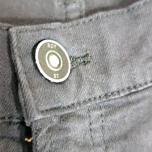 Men's Ring of Fire Black Slim Fit Distressed Denim Jeans Size 34X34. #452 - Picture 7 of 9